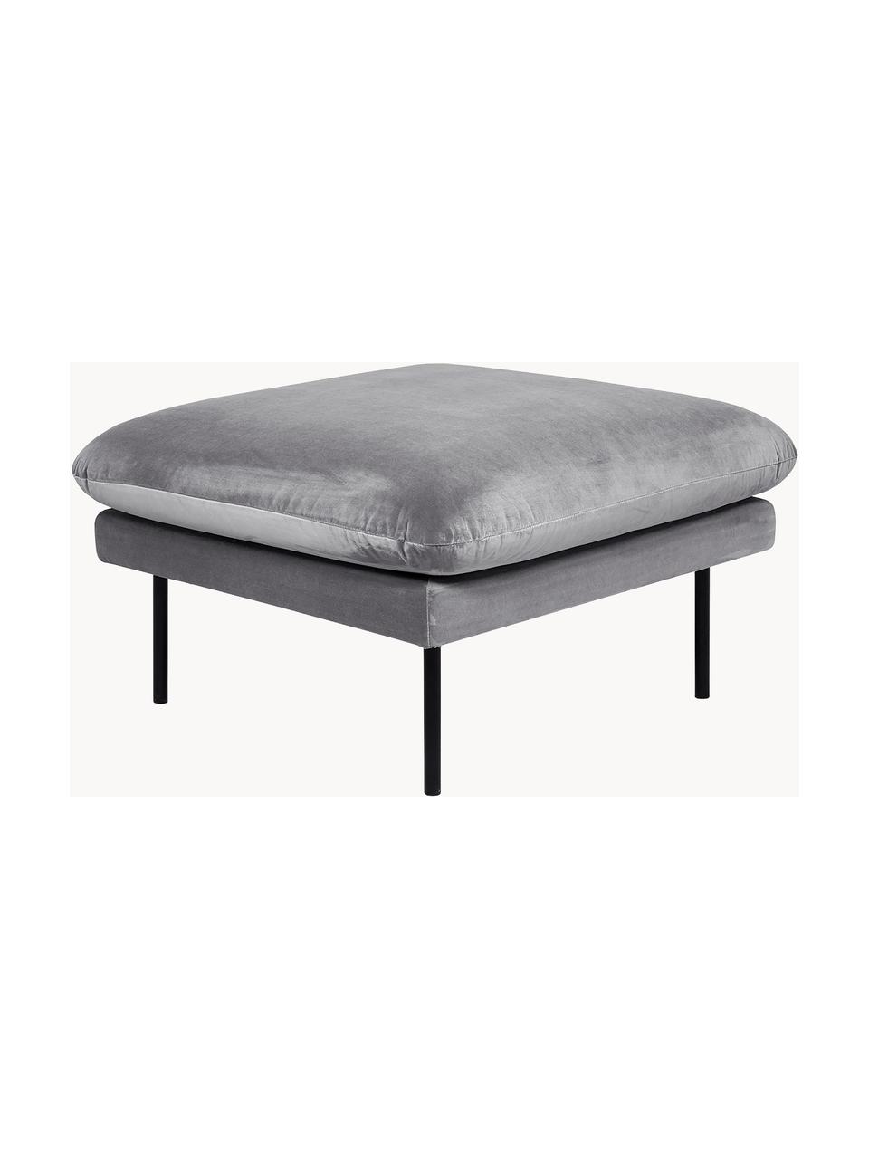 Sametová podnožka Moby, Šedá, Š 78 cm, H 78 cm