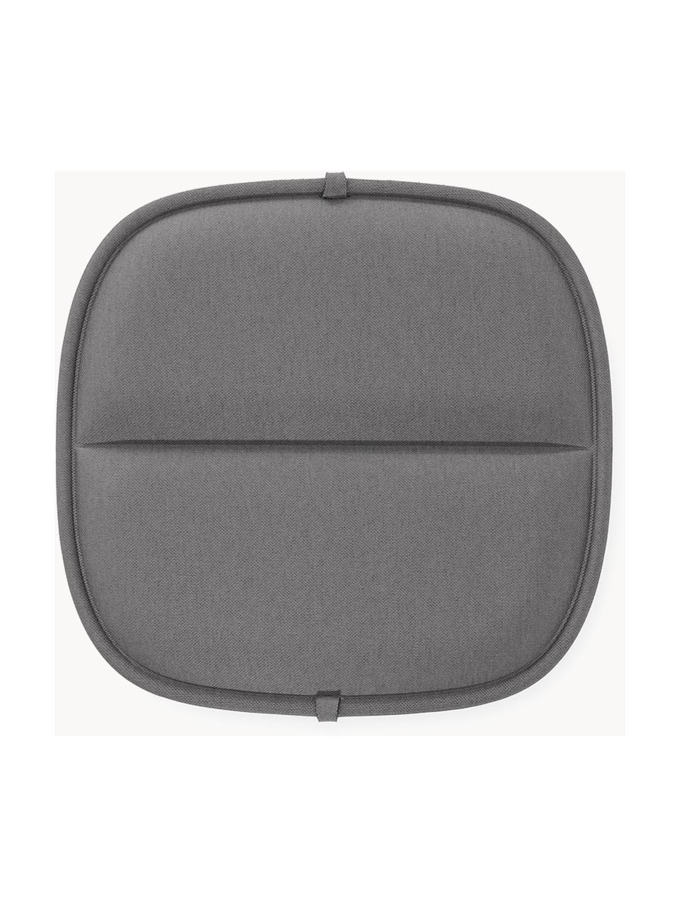 Cojín de asiento para exterior Hiray, Funda: fibra sintética con cara , Gris oscuro, An 36 x L 35 cm