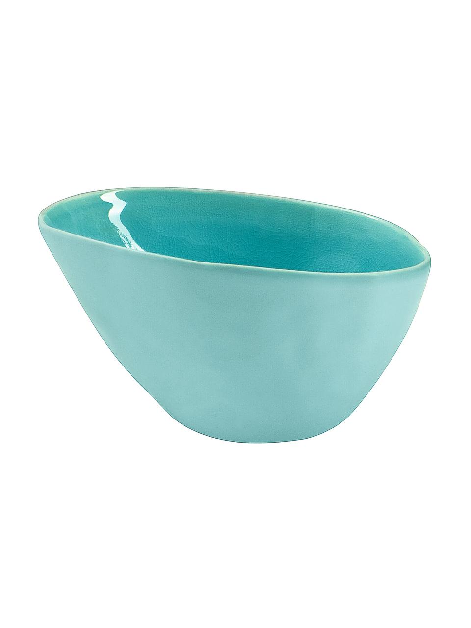 Bol porcelaine ovale turquoise Plage, 2 pièces, Turquoise