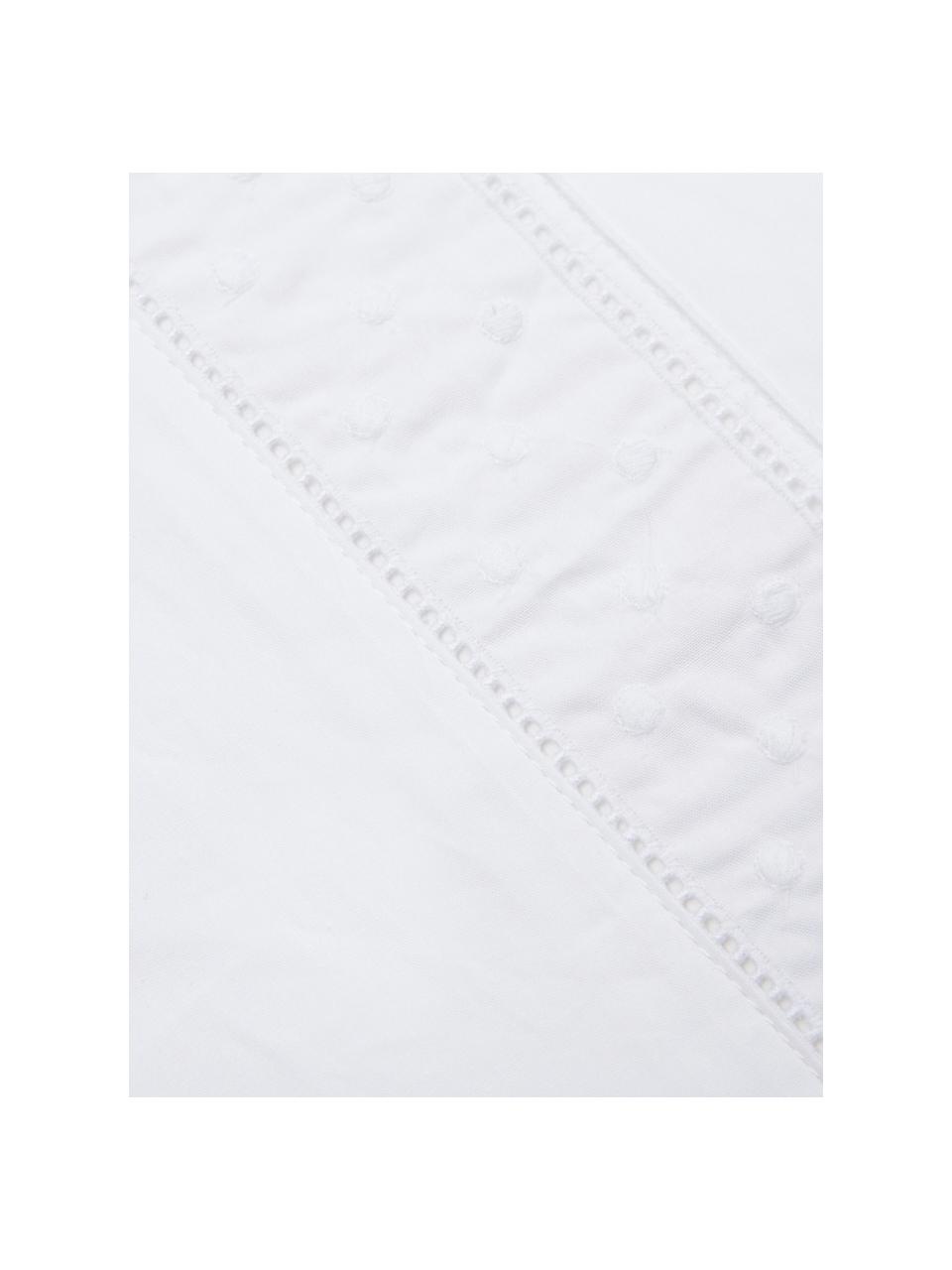 Sábana encimera con bordado Kelly, Algodón
El algodón da una sensación agradable y suave en la piel, absorbe bien la humedad y es adecuado para personas alérgicas, Blanco, Cama 180/200 cm (250 x 280 cm)