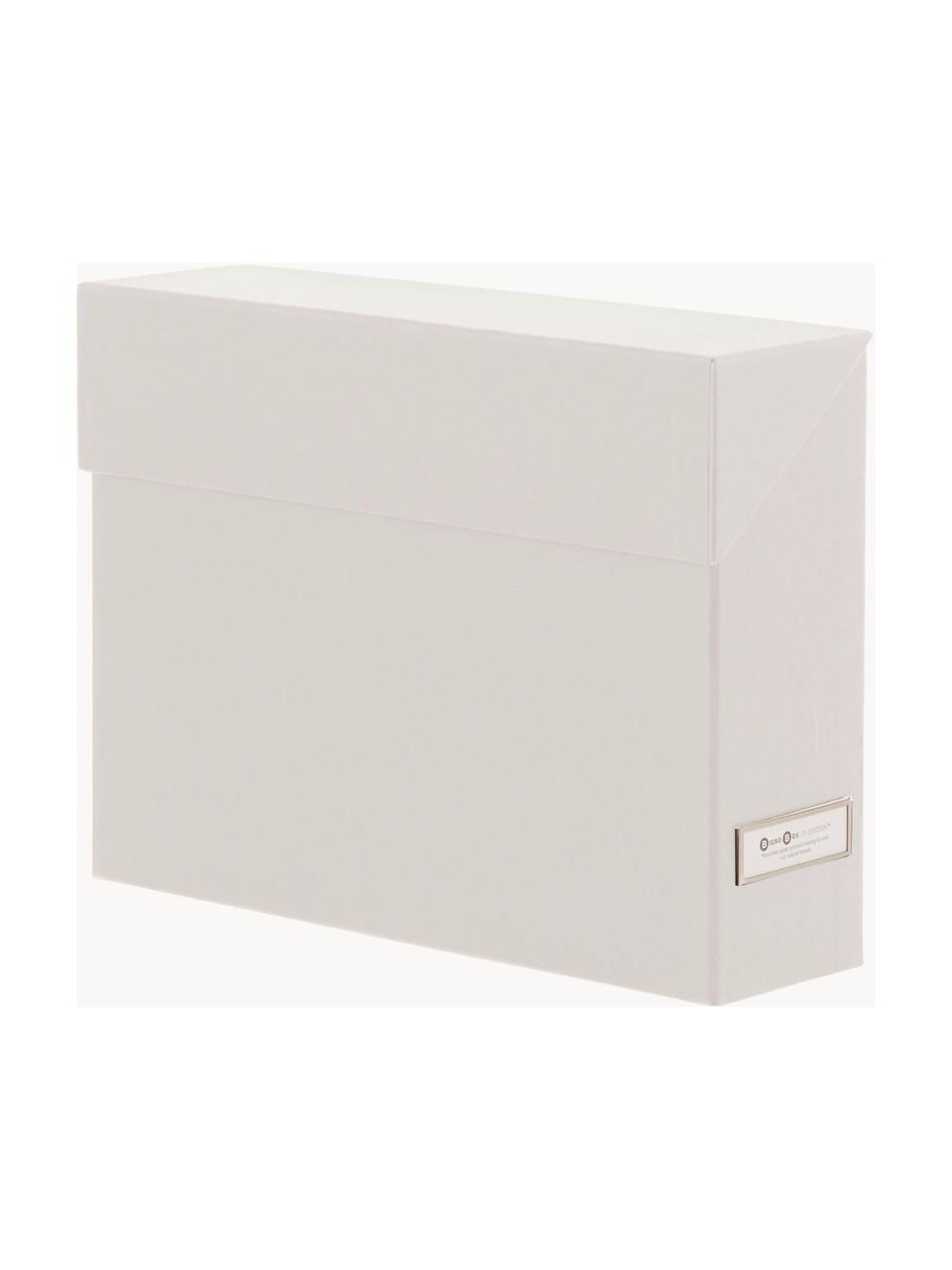 Organizzatrice di file Lovisa, Organizer: cartone solido laminato, Manico: metallo, Bianco latte, Larg. 33 x Alt. 24 cm