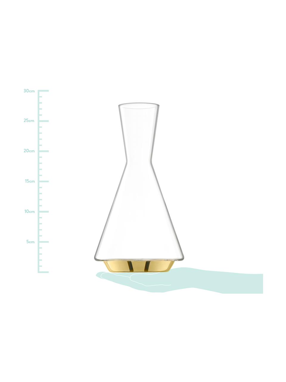 Ručne fúkaná karafa Space, Priesvitná zlatá