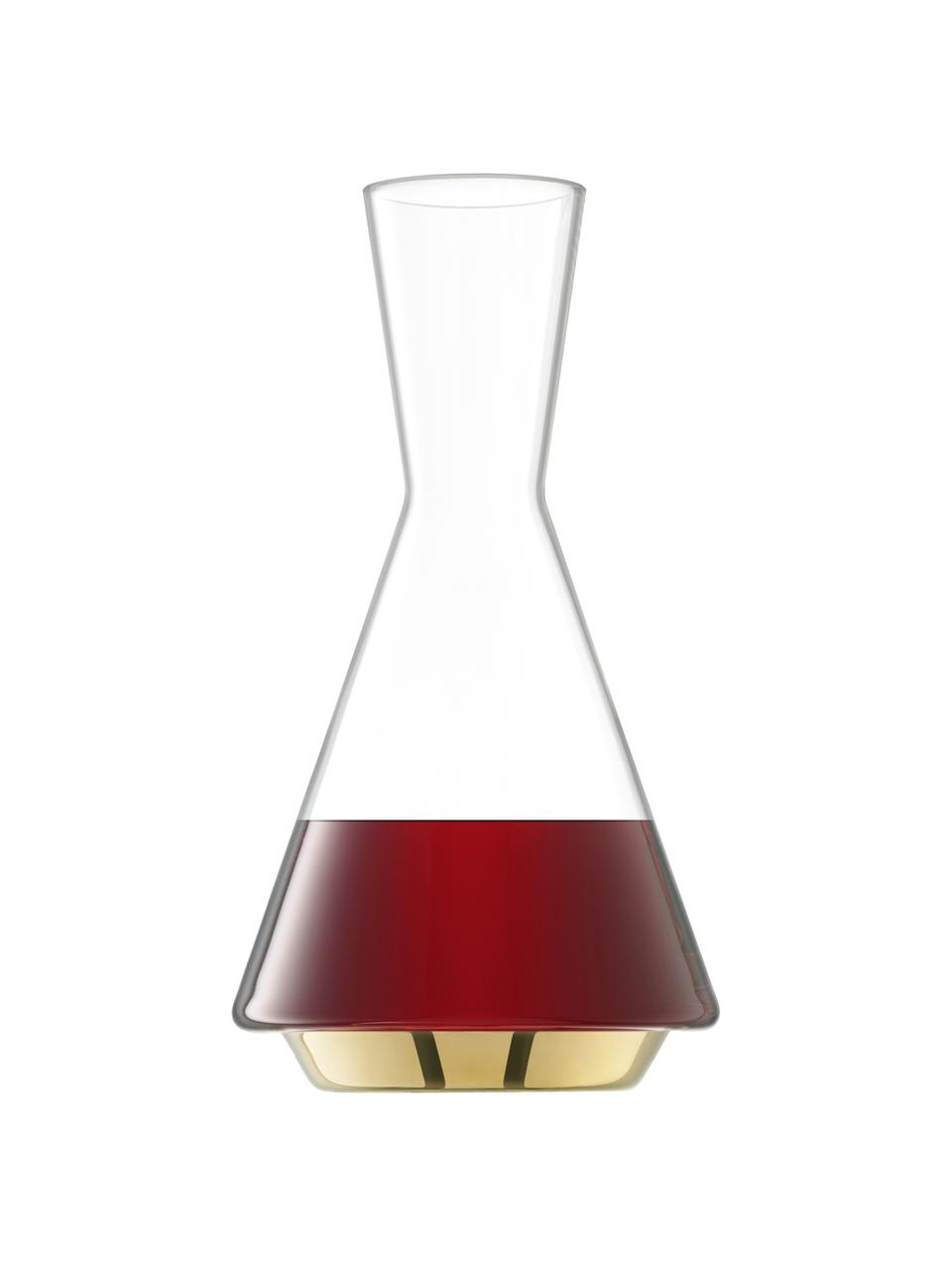 Mundgeblasene Karaffe Space, Glas, Transparent, Goldfarben, 1.6 L