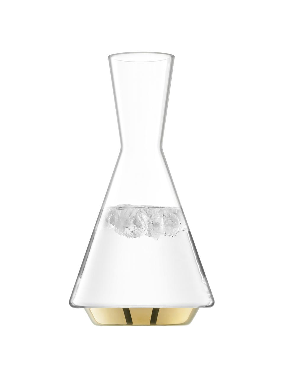 Caraffa in vetro soffiato Space, Vetro, Trasparente, dorato, 1.6 L