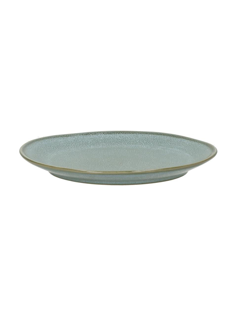 Raňajkový tanier z kameniny s efektnou glazúrou Neboa, 4 ks, Kamenina, Sivá, modrá, Ø 22 x V 3 cm
