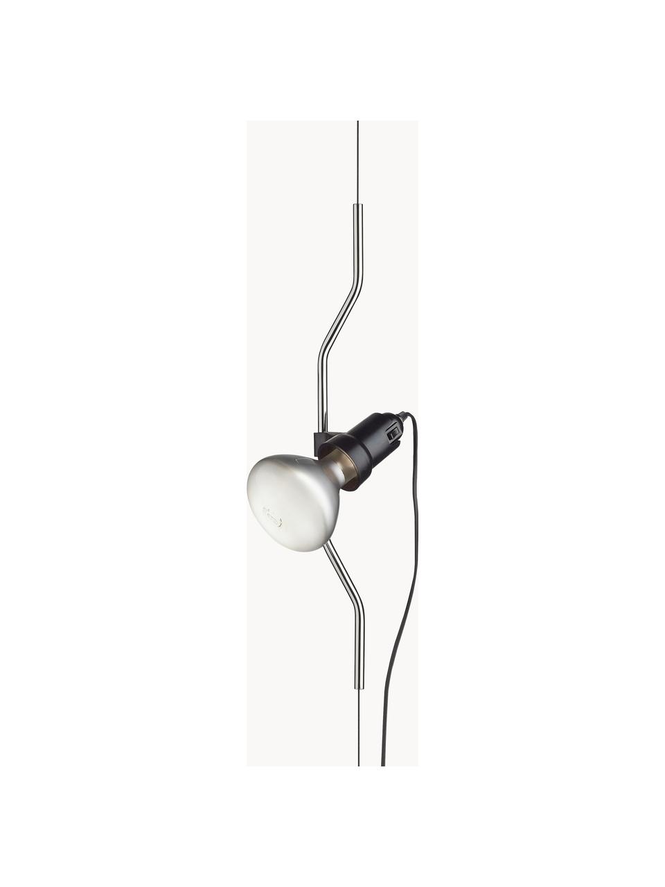 Lampa wisząca Parentesi, Stal powlekana, Odcienie srebrnego, Ø 11 x W 61 cm