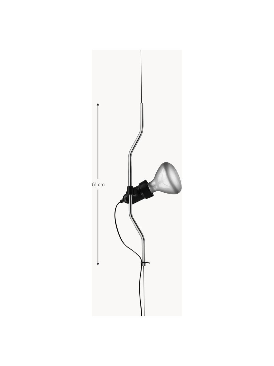 Hanglamp Parentesi, Gecoat staal, Zilverkleurig, Ø 11 x H 61 cm