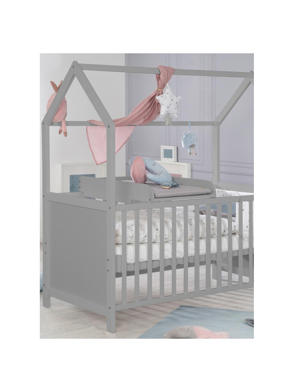 Výškovo nastaviteľná detská posteľ v tvare domčeka Style, rôzne veľkosti, Sivá, Š 60 x D 120 cm