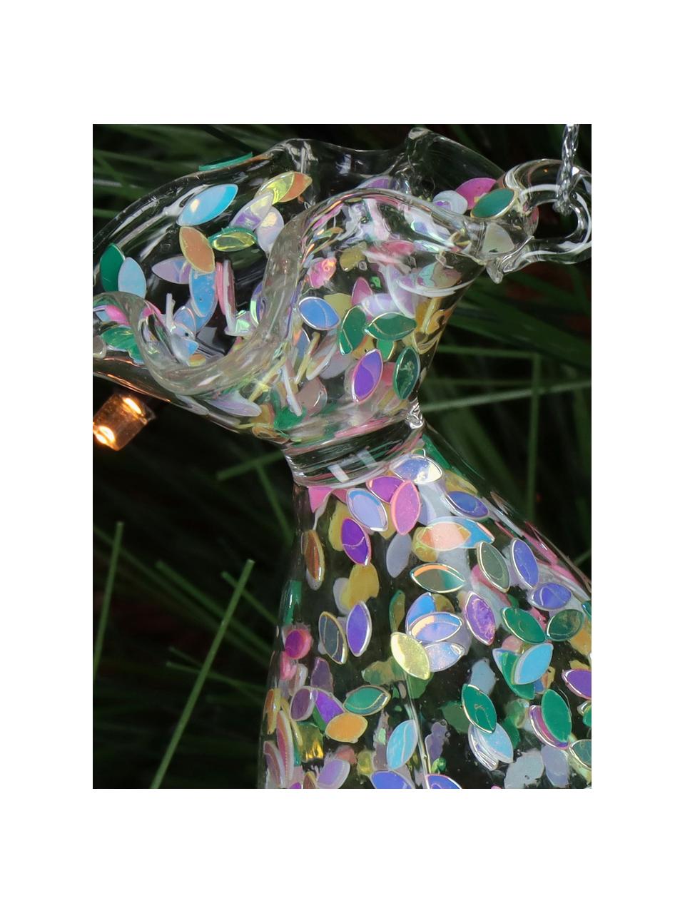 Adorno navideño Iridescent, Vidrio, Transparente con efecto arcoiris, An 3 x Al 10 cm
