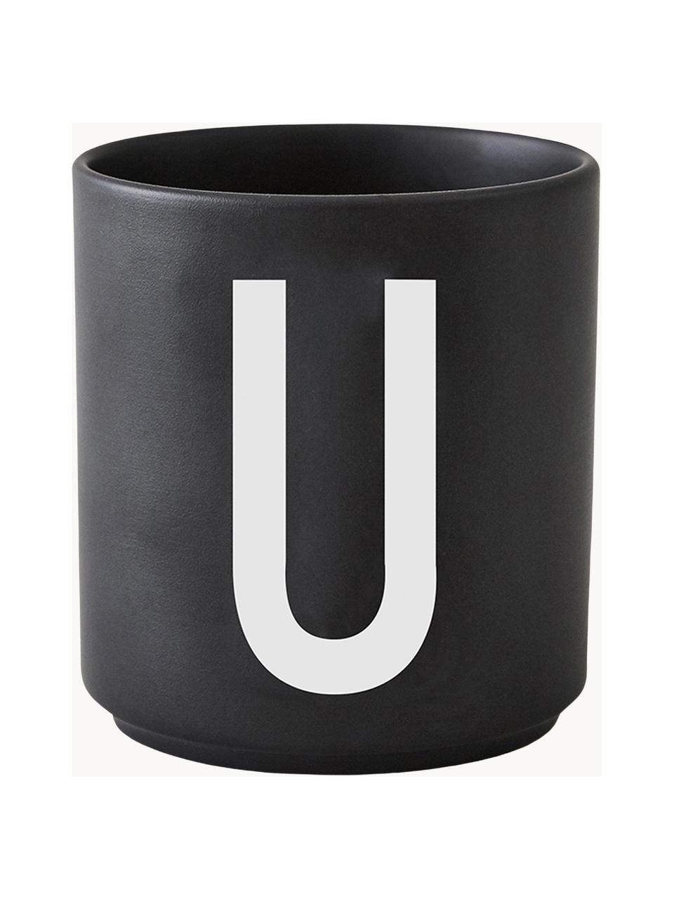 Mug design Personal (variantes de A à Z), Porcelaine Fine Bone China
Fine Bone China est une porcelaine tendre, qui se distingue particulièrement par sa brillance et sa translucidité, Noir, blanc, Mug Y, 250 ml