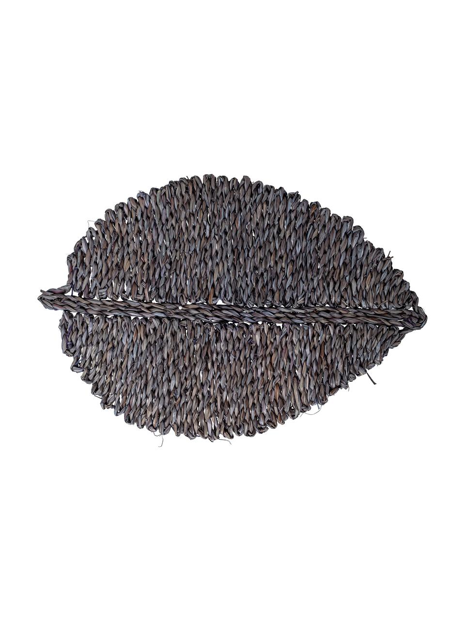Mantel individual de seegras Isla, Seagrass pintada, Gris, An 50 x L 34 cm