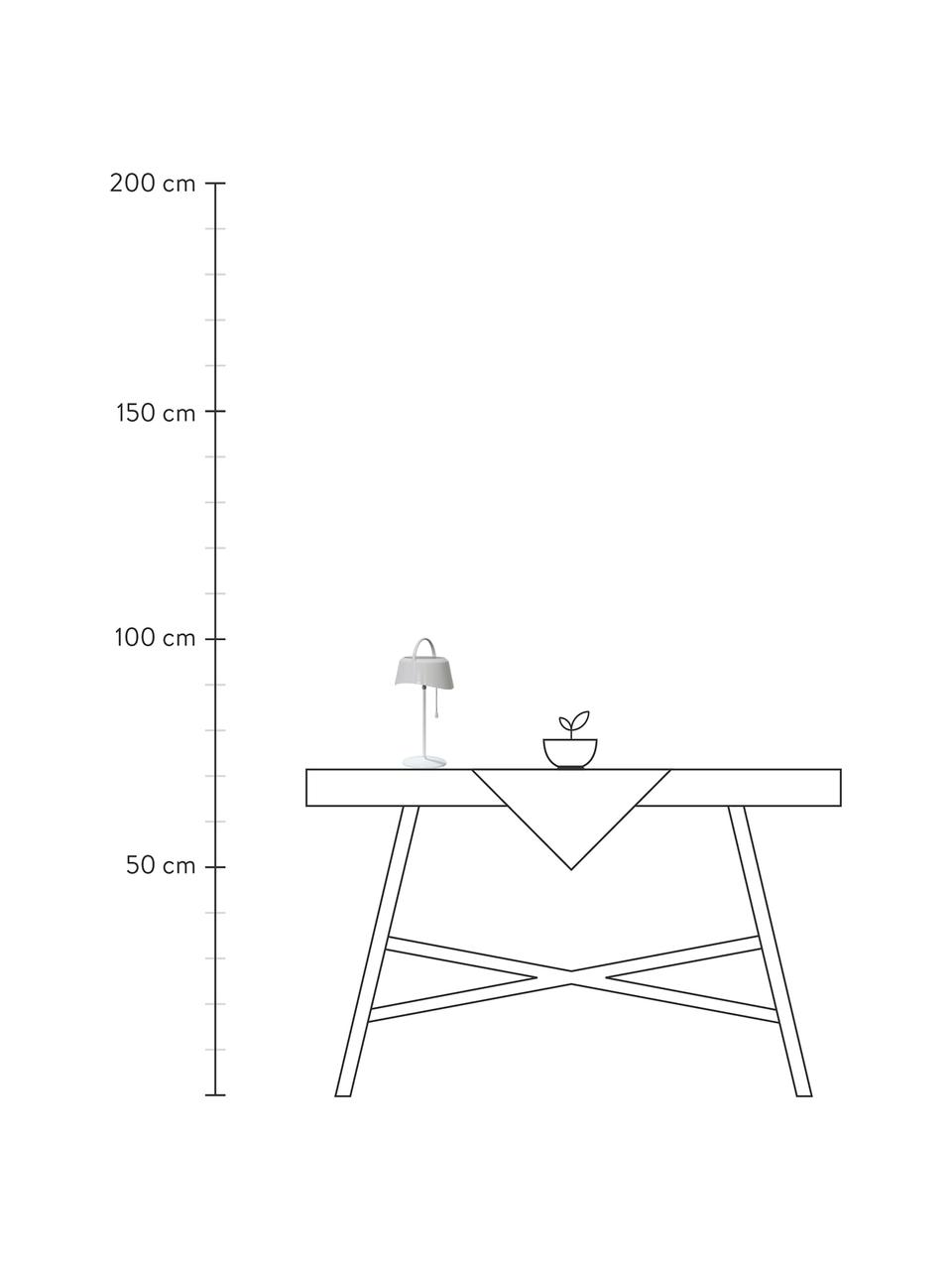 Lámpara de mesa solar para exterior Cevia, Pantalla: plástico, Blanco, L 18 x Al 36 cm