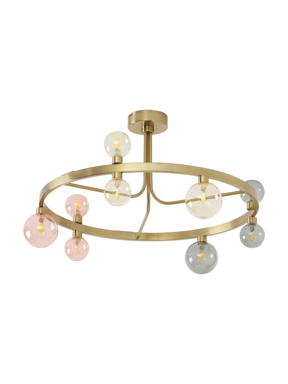 Lampa sufitowa Aglaia, Odcienie złotego, odcienie pastelowe, Ø 86 x W 50 cm