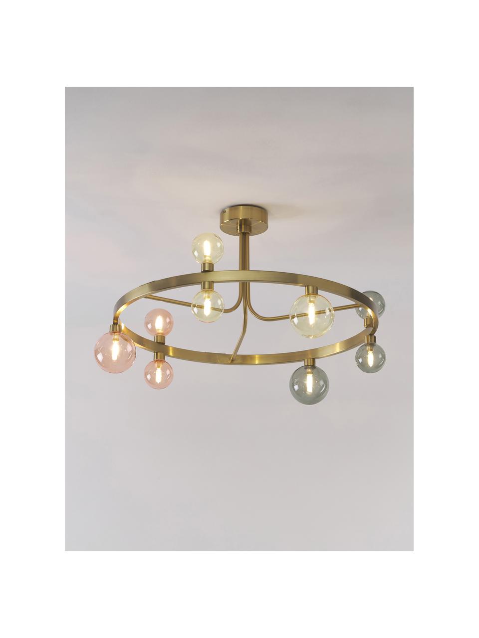 Lámpara de techo Aglaia, Dorado, rosa, gris, Ø 86 x Al 50 cm