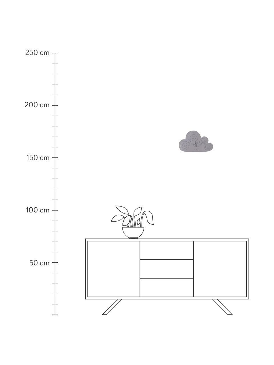 Aplique Cloud, Lámpara: acero con pintura en polv, Cable: plástico, Gris, An 33 x Al 21 cm