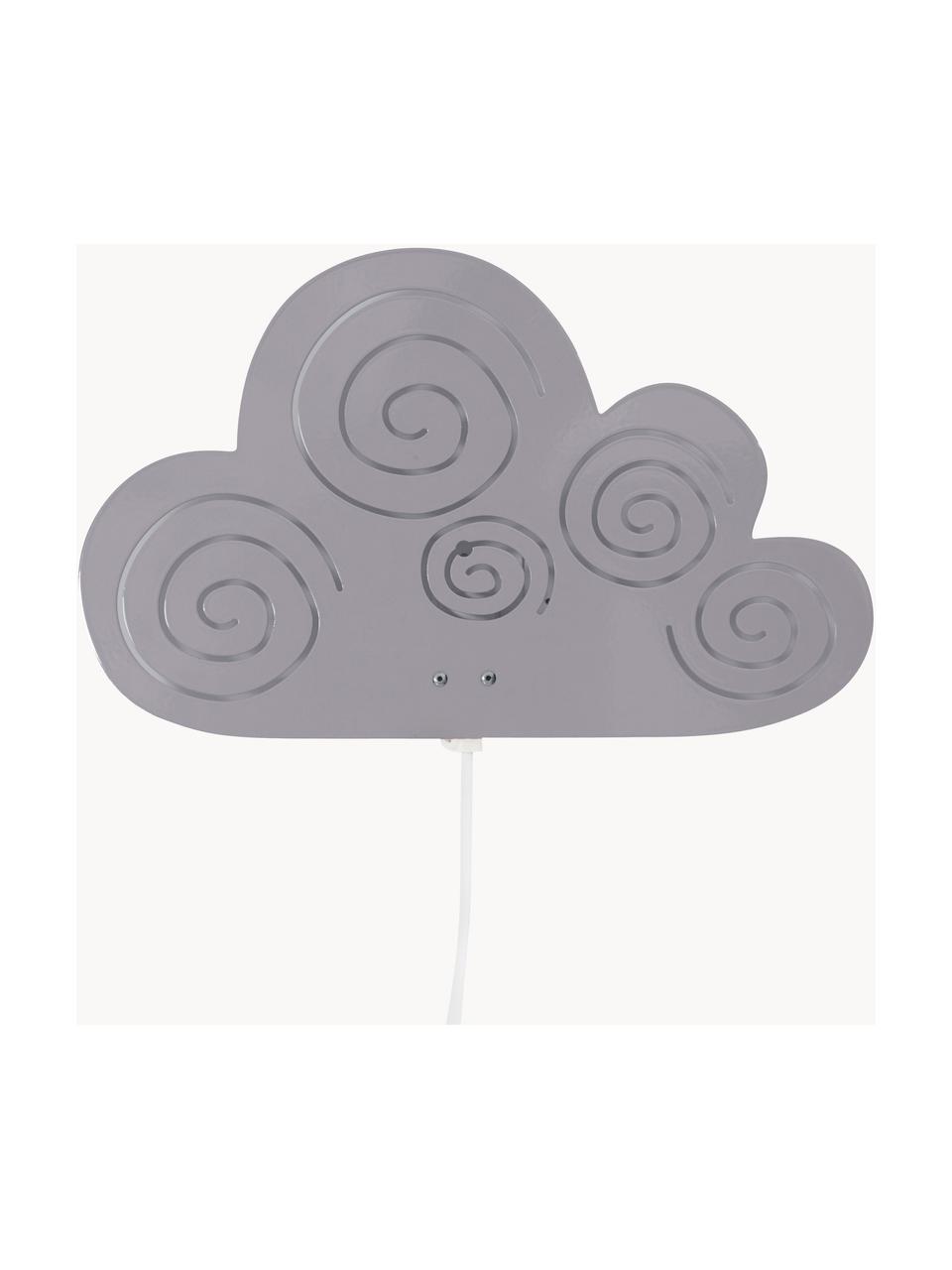 Wandlamp Cloud in de vorm van een wolk, Grijs, B 33 x H 21 cm