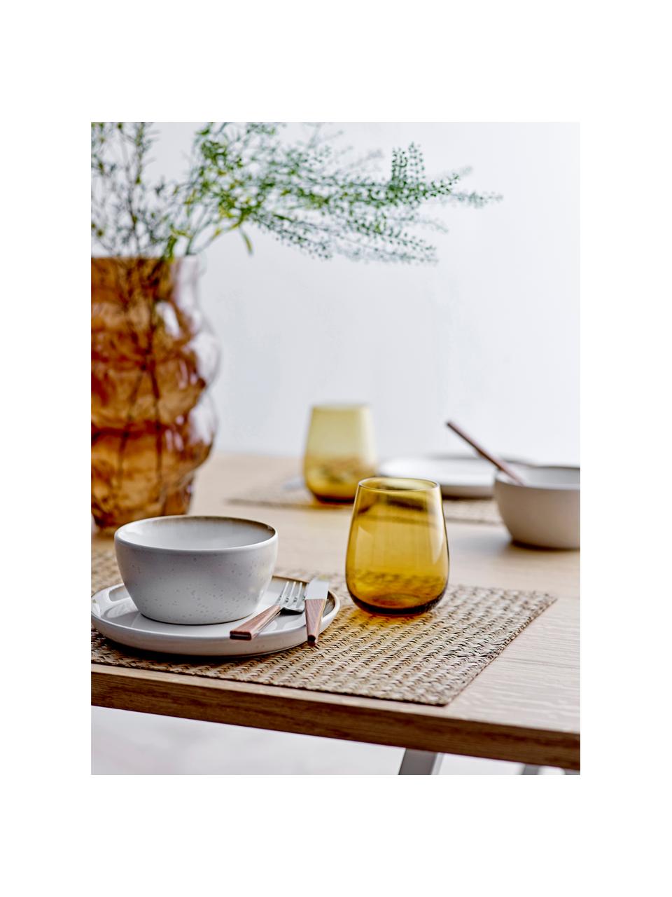 Rechthoekige placemats Herringbone van zeegras, 2 stuks, 100% zeegras, Lichtbruin, B 33 x L 48 cm