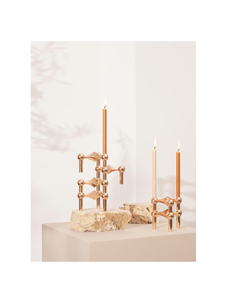 Tenké stolní svíčky Stoff Nagel, 12 ks, Parafínový vosk, Hořčicově žlutá, V 18 cm