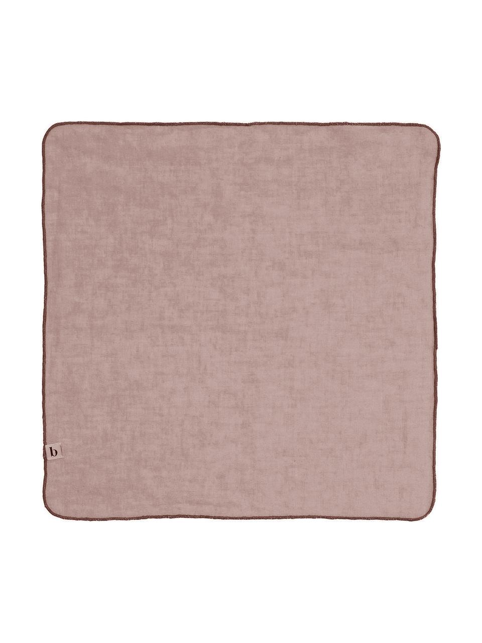 Linnen servetten Gracie in roze, 2 stuks, 100% linnen, Roze, B 45 x L 45 cm
