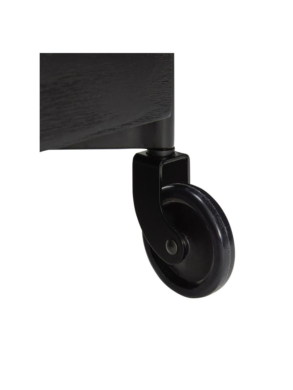 Camarera Fresh, Tablero de fibras de densidad media (MDF), madera de fresno, Negro, An 42 x F 68 cm