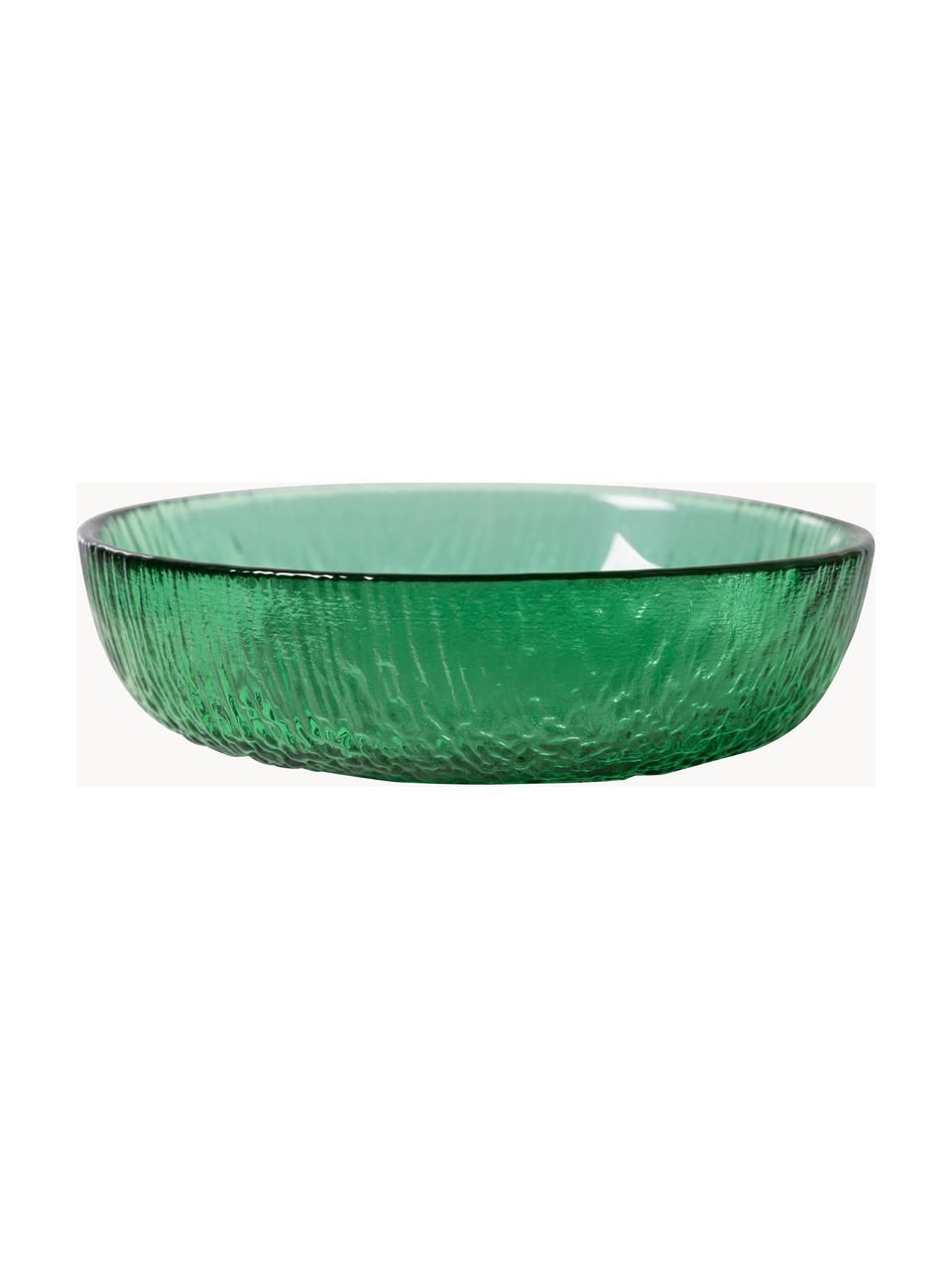 Dipschalen The Emeralds van glas, 2 stuks, Glas, Groen, transparant, Ø 13