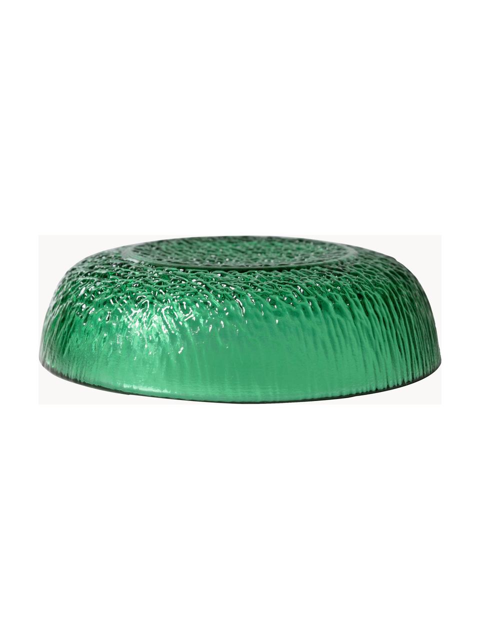 Cuencos pequeños de vidrio The Emeralds, 2 uds., Vidrio, Verde transparente, Ø 13