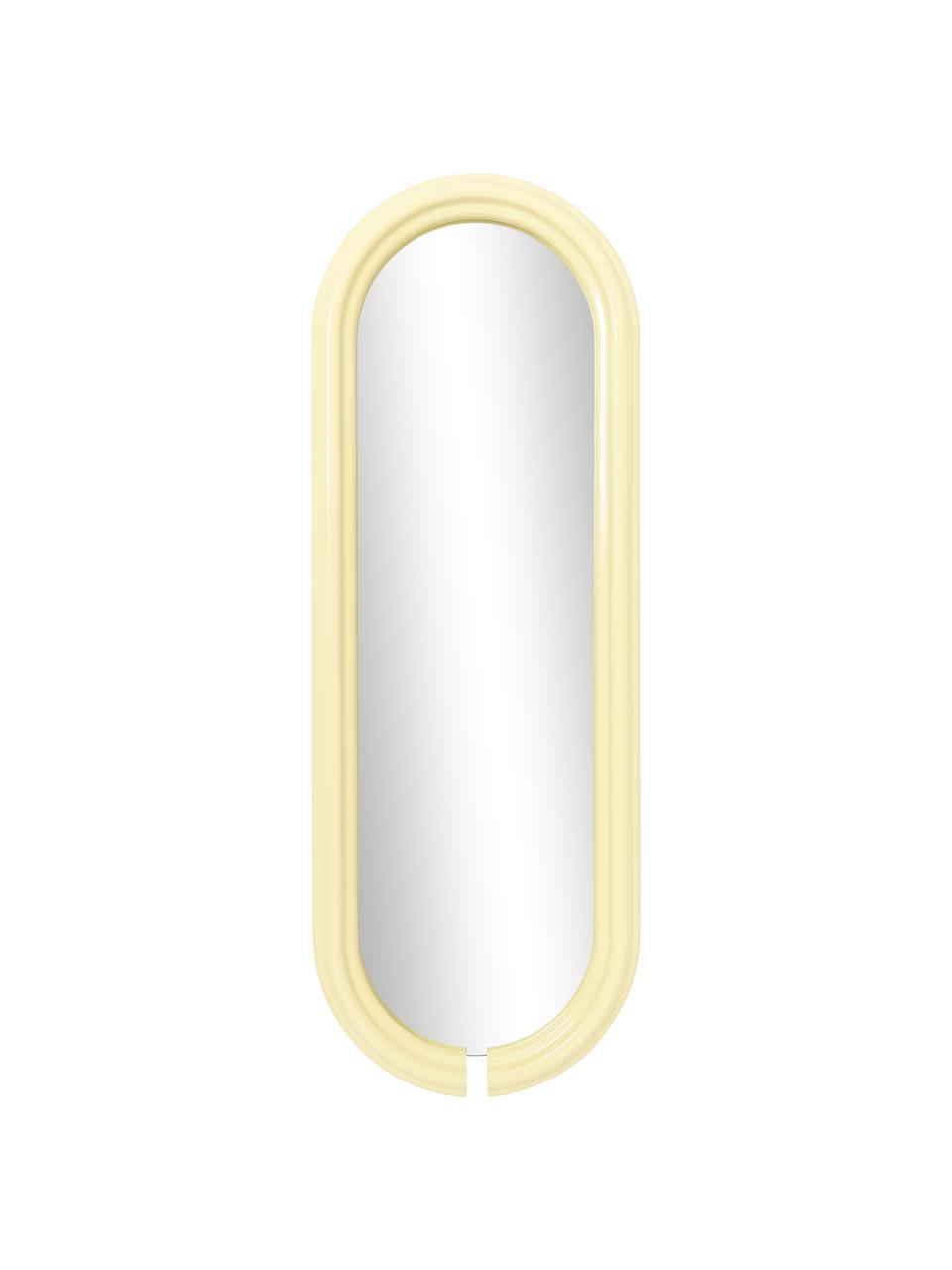 Ovaler Ganzkörperspiegel Mael, Rahmen: Mitteldichte Holzfaserpla, Rückseite: Mitteldichte Holzfaserpla, Spiegelfläche: Spiegelglas, Gelb, B 50 x H 140 cm