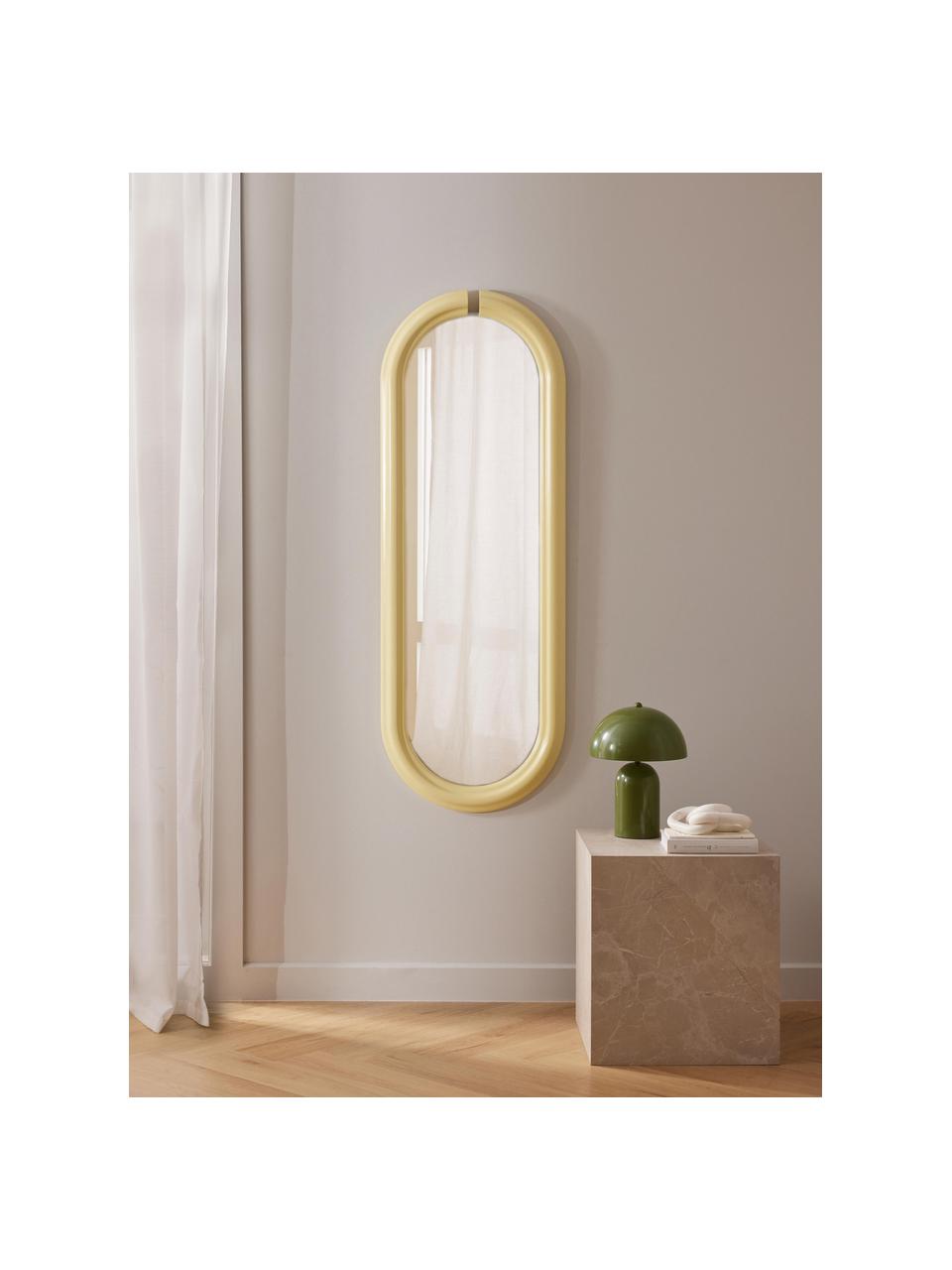 Ovaler Ganzkörperspiegel Mael, Spiegelfläche: Spiegelglas Dieses Produk, Hellgelb, B 50 x H 140 cm