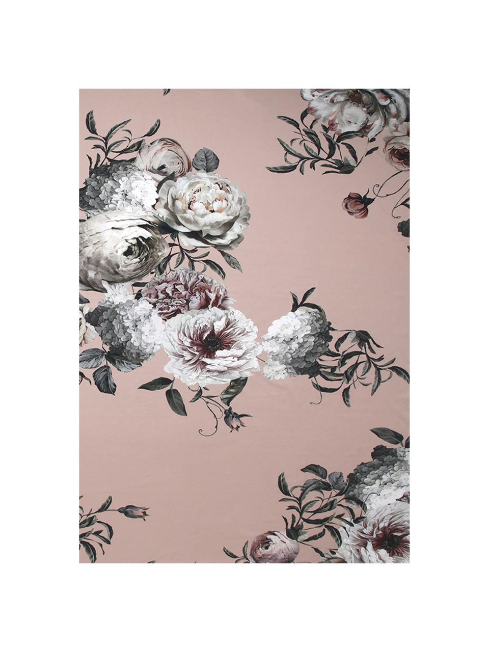 Baumwollsatin-Bettdeckenbezug Blossom, Webart: Satin Fadendichte 210 TC,, Rosa, B 160 x L 210 cm