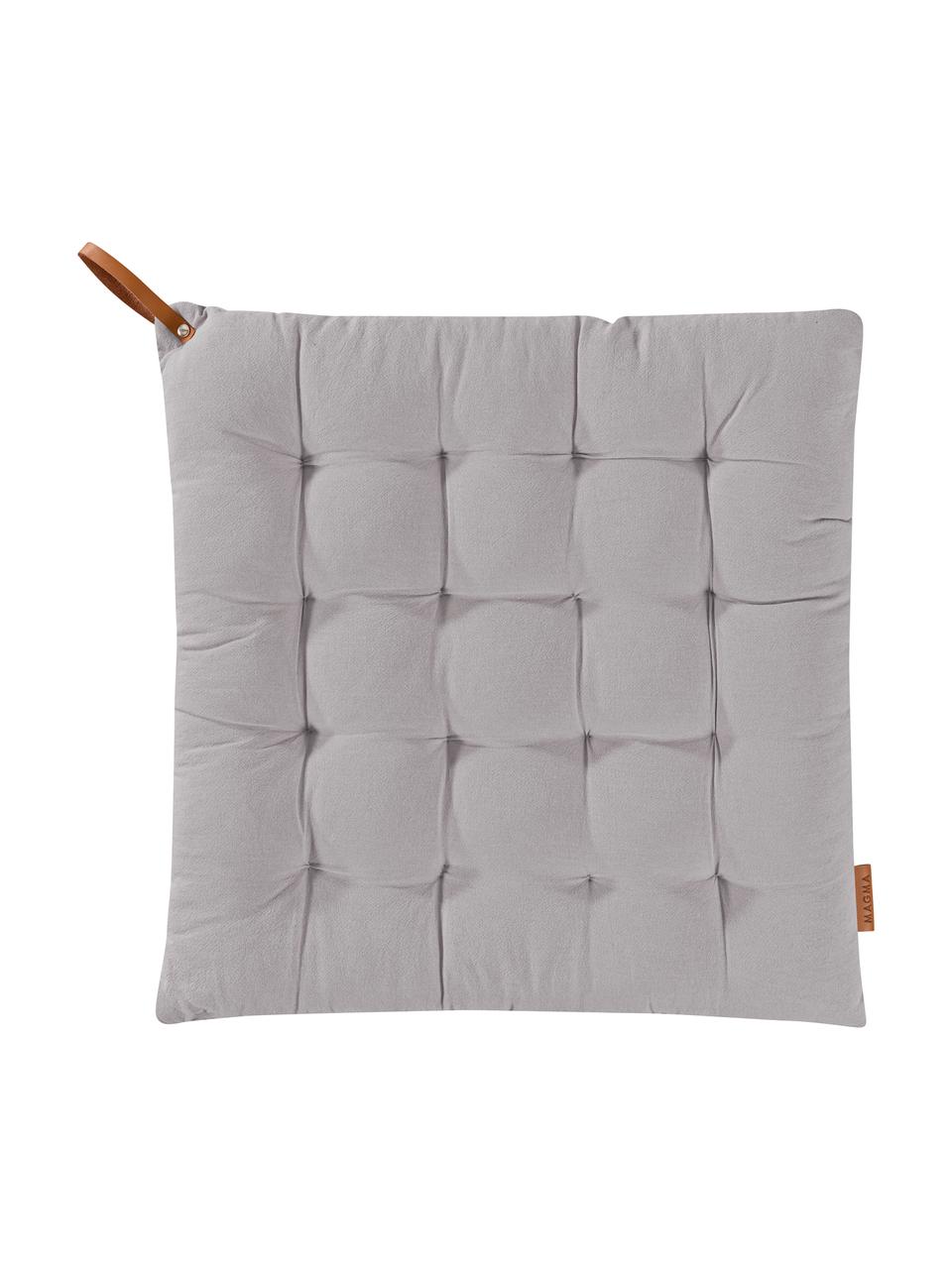 Poduszka na siedzisko Billie, 100% bawełna, Szary, S 40 x D 40 cm