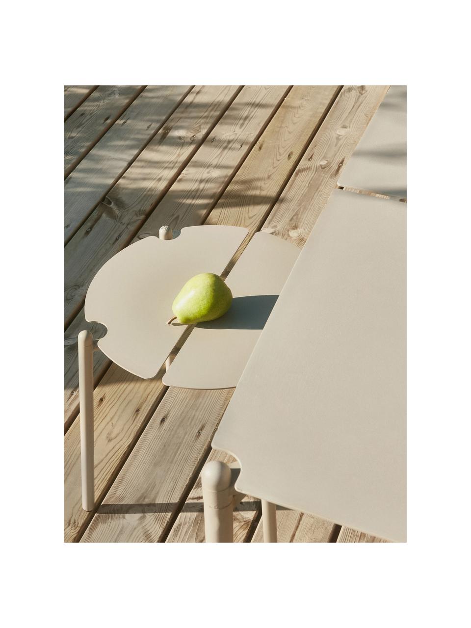 Kovová záhradná stolička Novo, Potiahnutá oceľ, Svetlobéžová, Ø 35 x V 45 cm