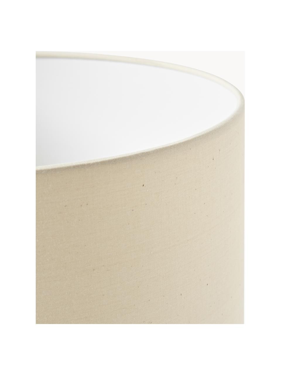 Lampada da tavolo Delano, Paralume: cotone, Marrone scuro, beige, Ø 35 x Alt. 50 cm