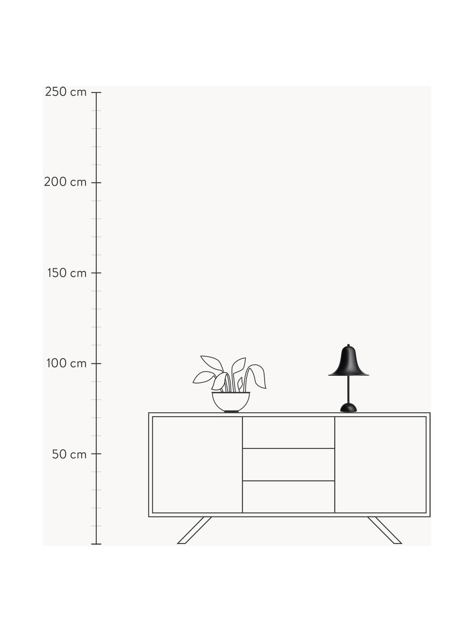 Lampa stołowa Pantop, projekt Verner Panton, Czarny, matowy, Ø 23 x W 38 cm