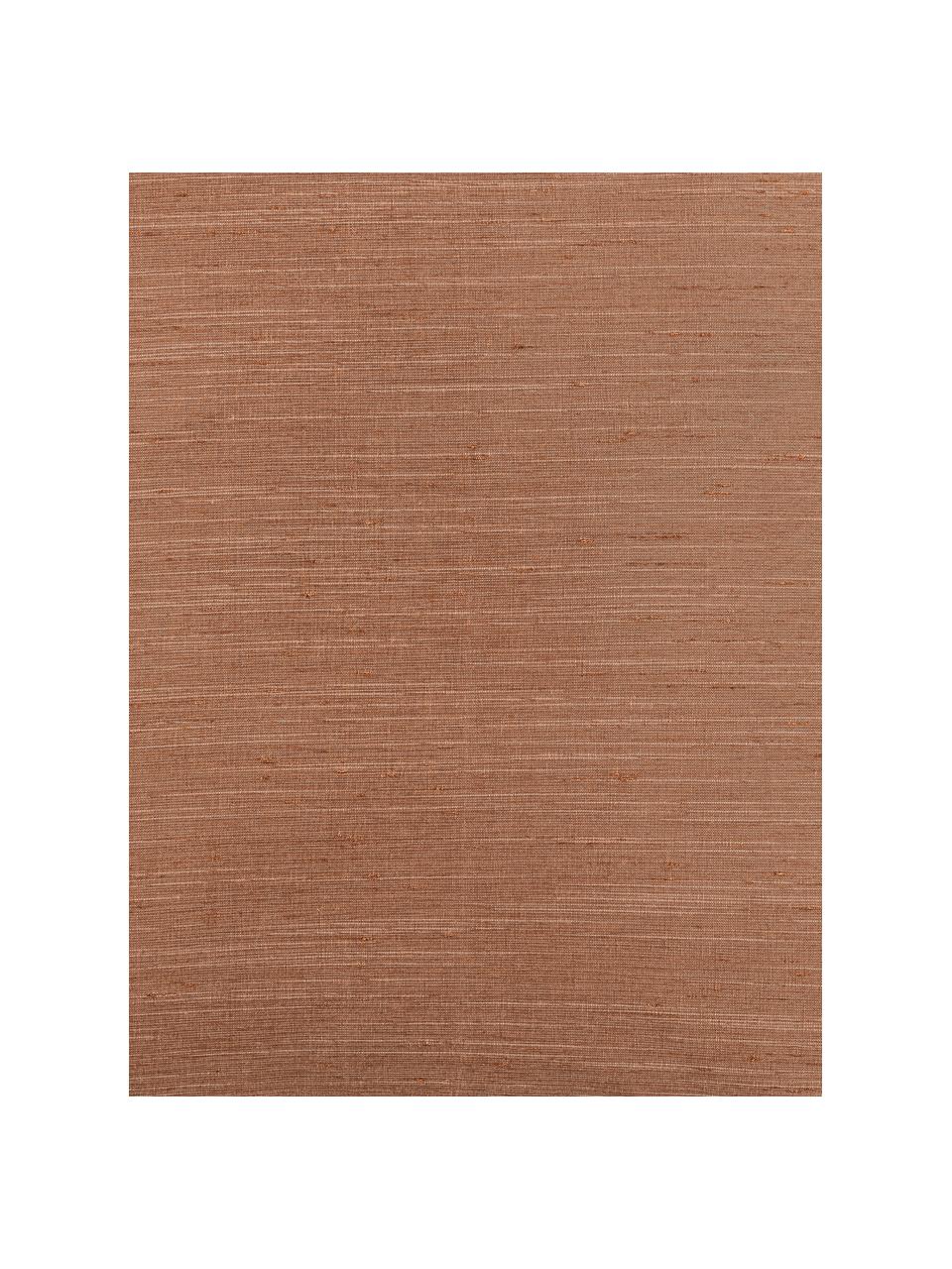 Kussenhoes Malu in zijdelook, 100% polyester, Bruin, 40 x 40 cm