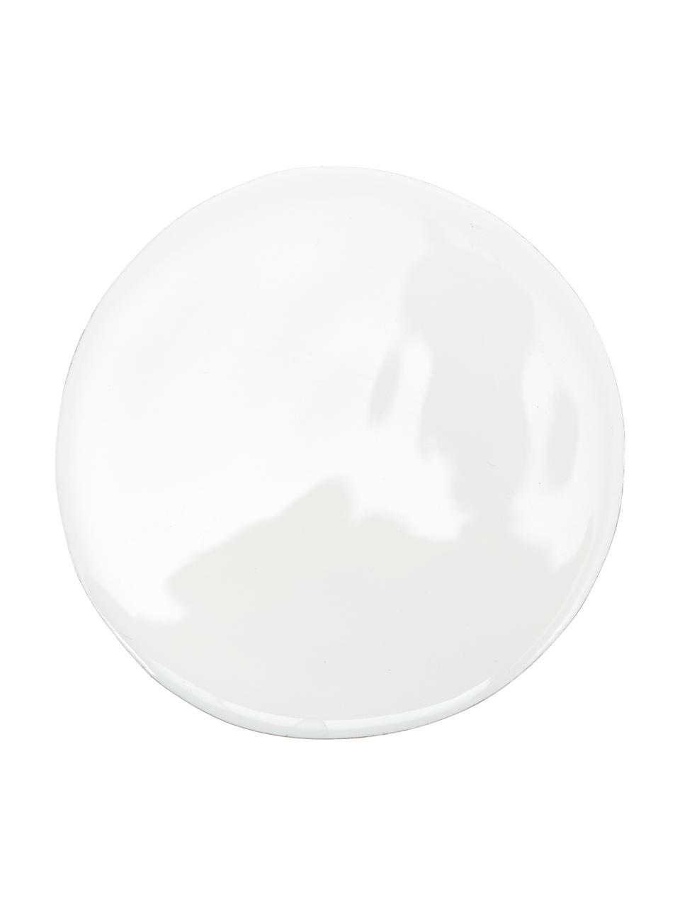 Witte onderzetters Lugo van mangohout, 4 stuks, Mangohout, Wit, mangohoutkleurig, Ø 10 x H 2 cm