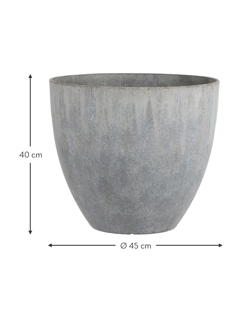 XL plantenpot  Bravo, Kunststof, Grijs, Ø 45 x H 40 cm