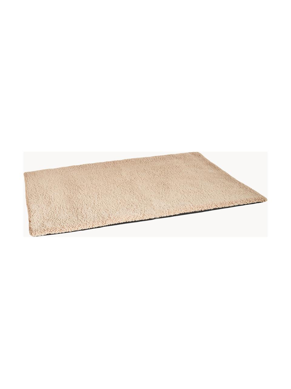 Couverture matelassée antidérapante pour animaux de compagnie Teddy, tailles variées, Tissu peluche (100 % polyester), Beige clair, larg. 50 x long. 70 cm