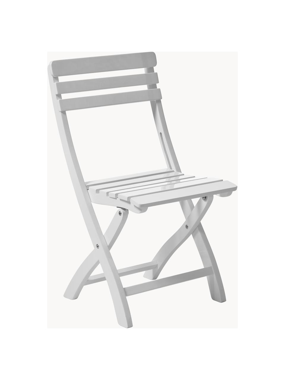 Sedia da giardino Clarish, Mogano laccato, certificato V-Legal, Bianco, Larg. 45 x Alt. 88 cm