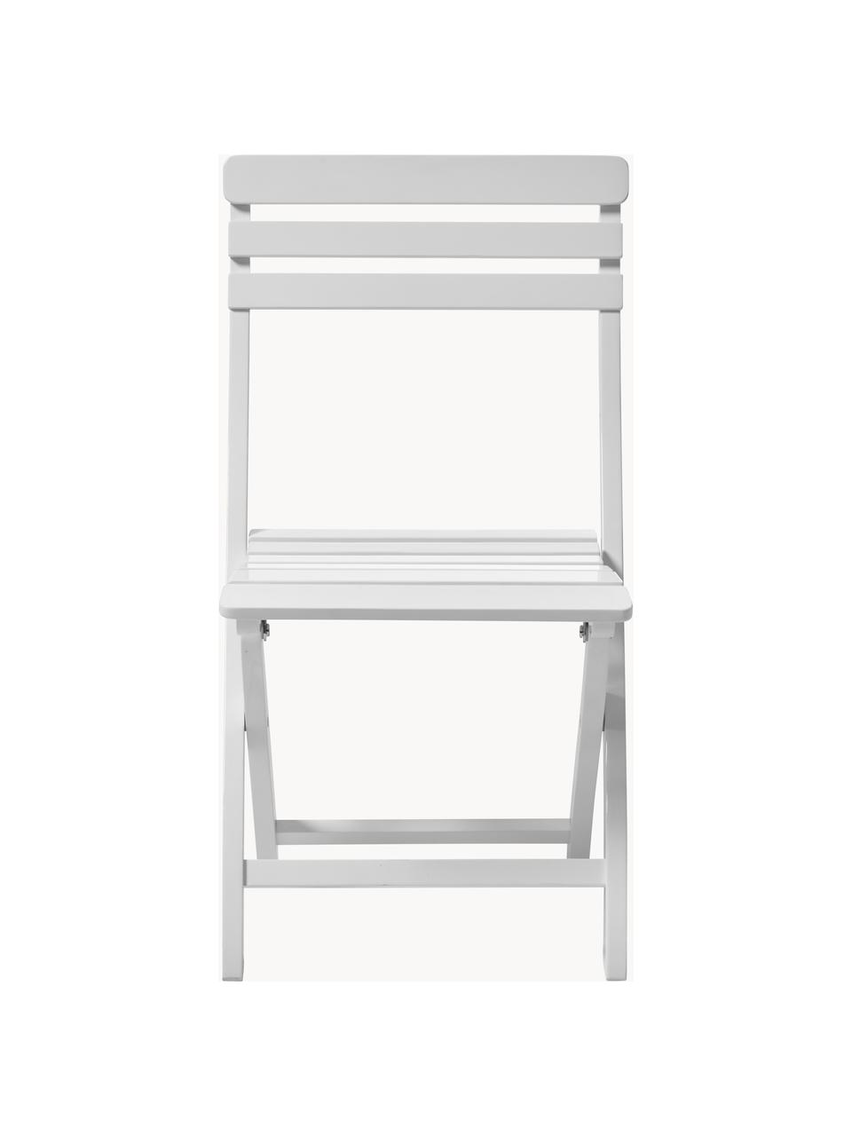 Sedia da giardino Clarish, Mogano laccato, certificato V-Legal, Bianco, Larg. 45 x Alt. 88 cm