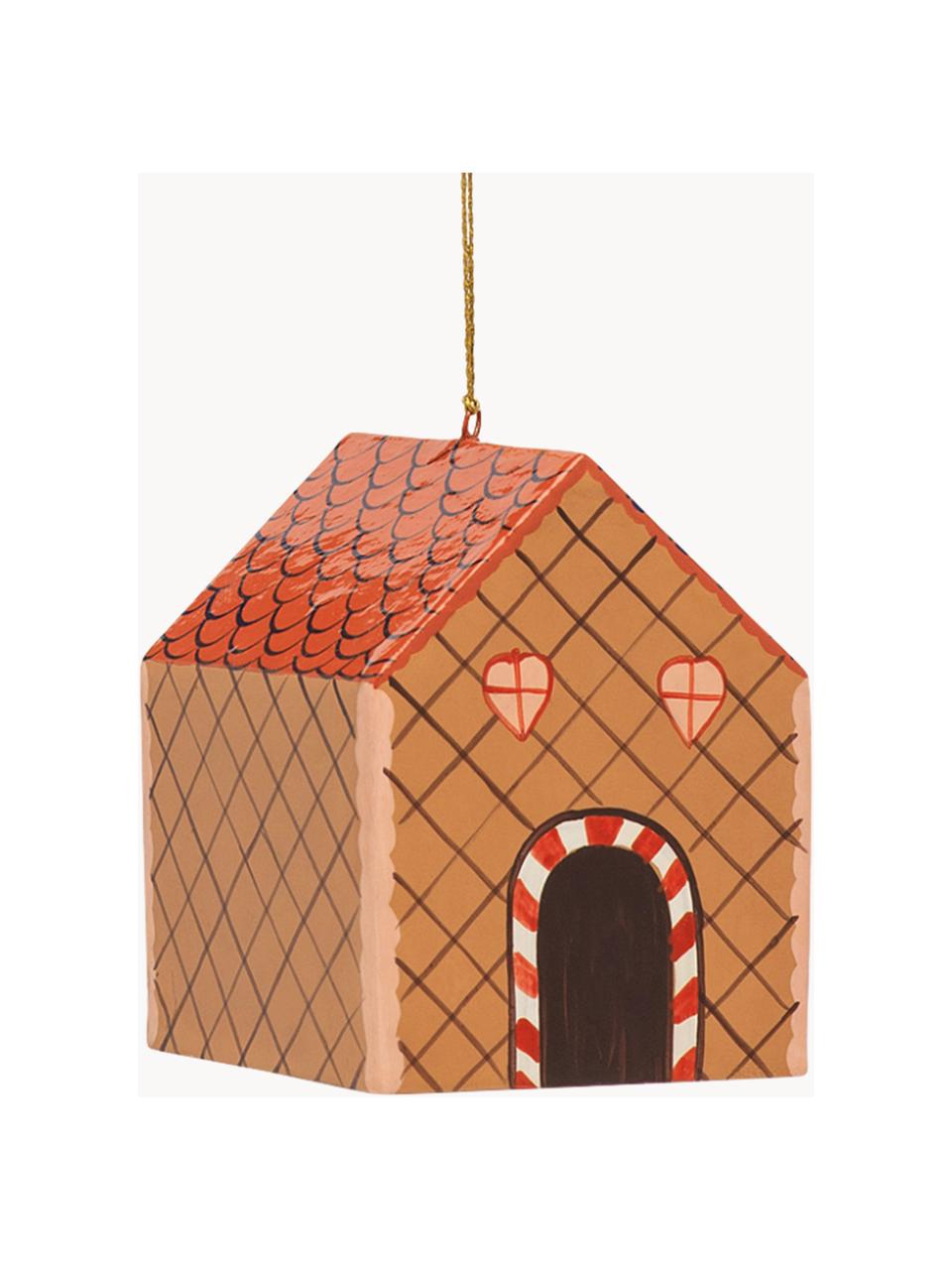 Baumanhänger Gingerbread House, Mangoholz, Pappmaché

Dieses Produkt wird aus nachhaltig gewonnenem, FSC®-zertifiziertem Holz gefertigt., Braun, Rostrot, B 8 x H 9 cm