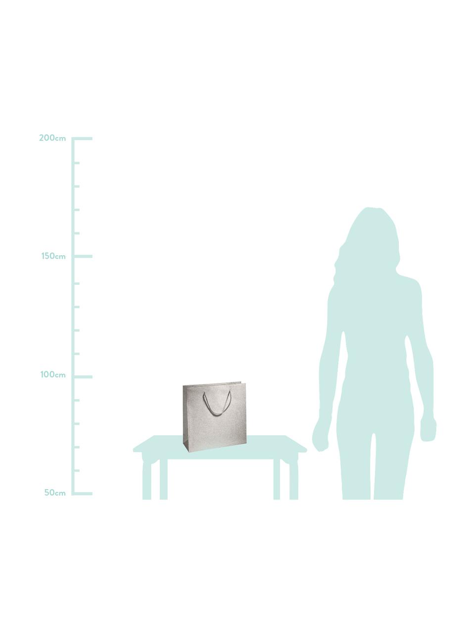 Dárkové tašky Sublime, 3 ks, Polypropylen, Stříbrná, Š 28 cm, V 28 cm
