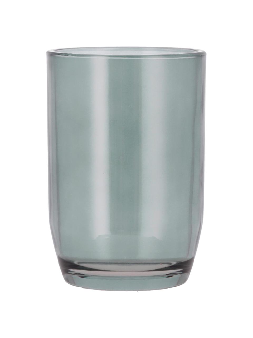 Zahnputzbecher Vintage aus Glas, Glas, Hellblau, Ø 8 x H 11 cm