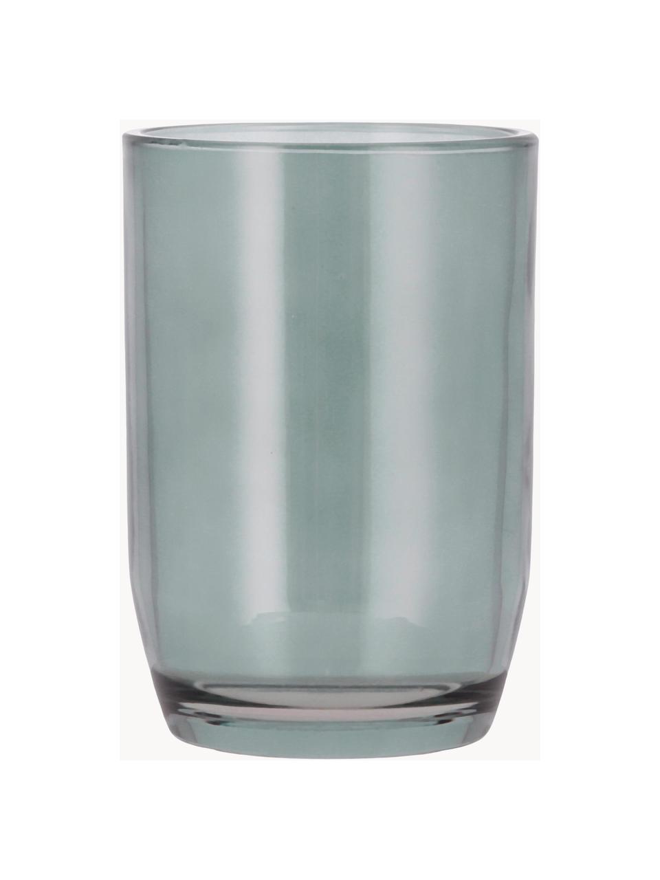Zahnputzbecher Vintage aus Glas, Glas, Blaugrau, Ø 8 x H 11 cm