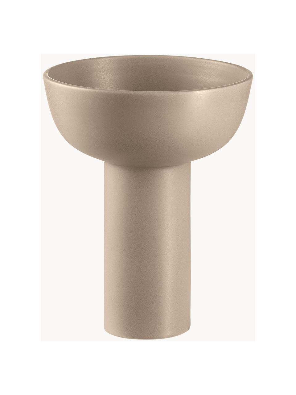 Vase Miyabi, Steingut, Beige, Ø 17 x H 21 cm