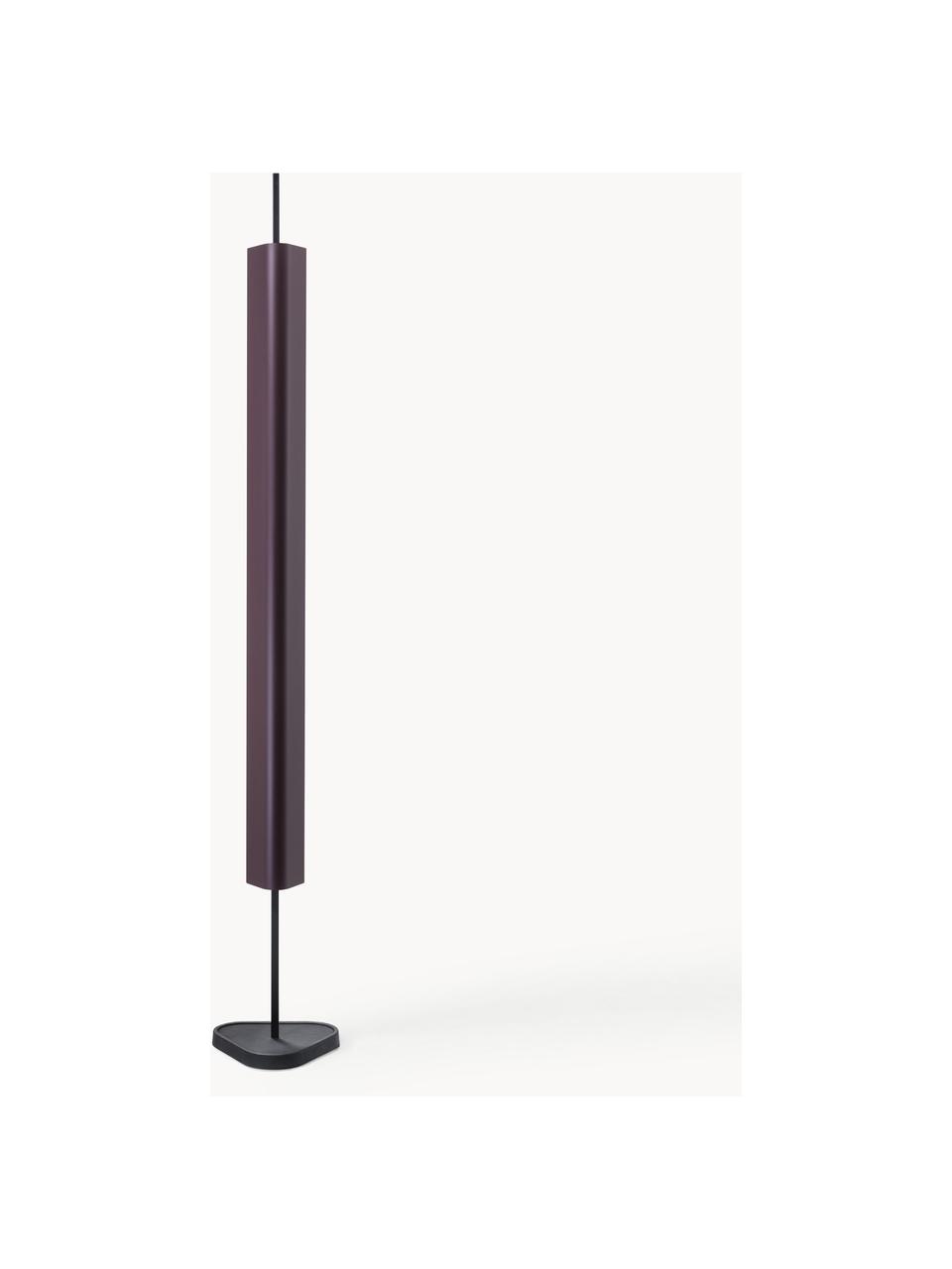 Lampa podłogowa LED z funkcją przyciemniania Emi, Aluminium powlekane, Bordowy, czarny, W 170 cm