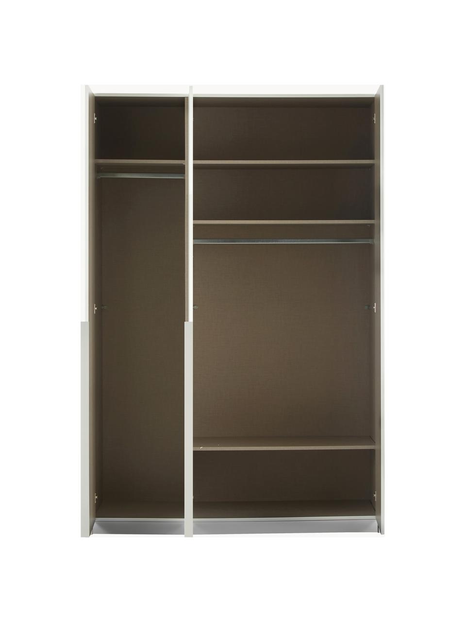 Drehtürenschrank Mia, 3-türig, Holzwerkstoff aus heimischen Hölzern aus nachhaltiger Forstwirtschaft, beschichtet, Grau, B 136 x H 210 cm