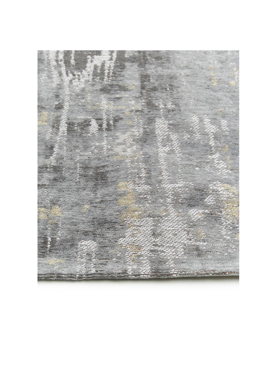 Tappeto di design Streaks, Retro: misto cotone, rivestito i, Tonalità grigie, Larg. 80 x Lung. 150 cm (taglia XS)