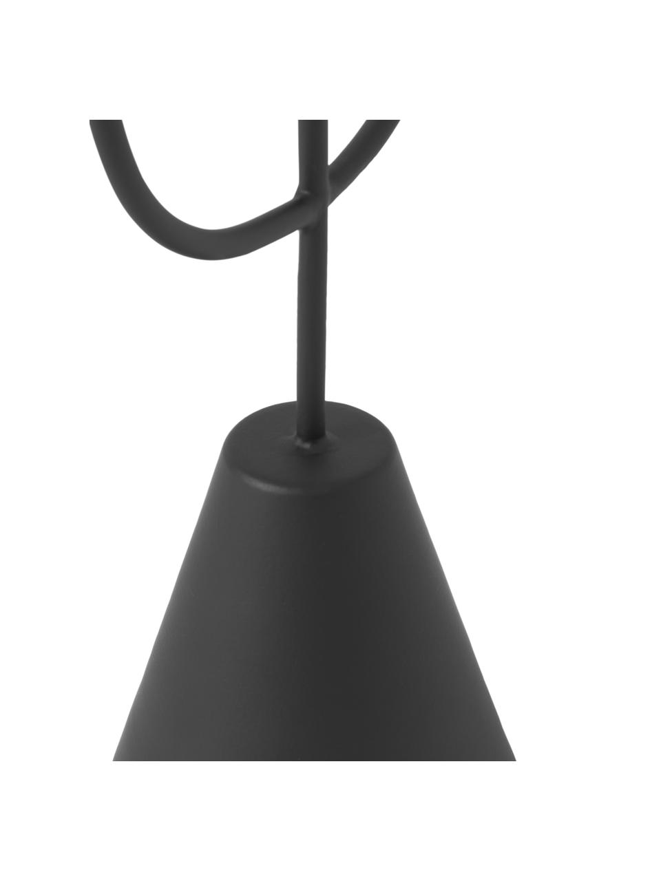 Świecznik z metalu Reem, Metal powlekany, Czarny, S 22 x W 41 cm