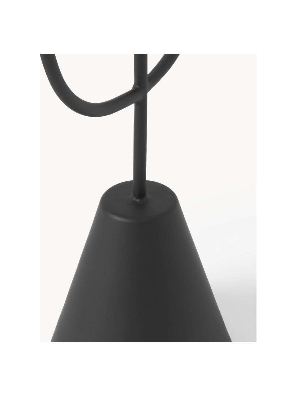 Candelabro de metal Reem, Metal recubierto, Negro, An 22 x Al 41 cm