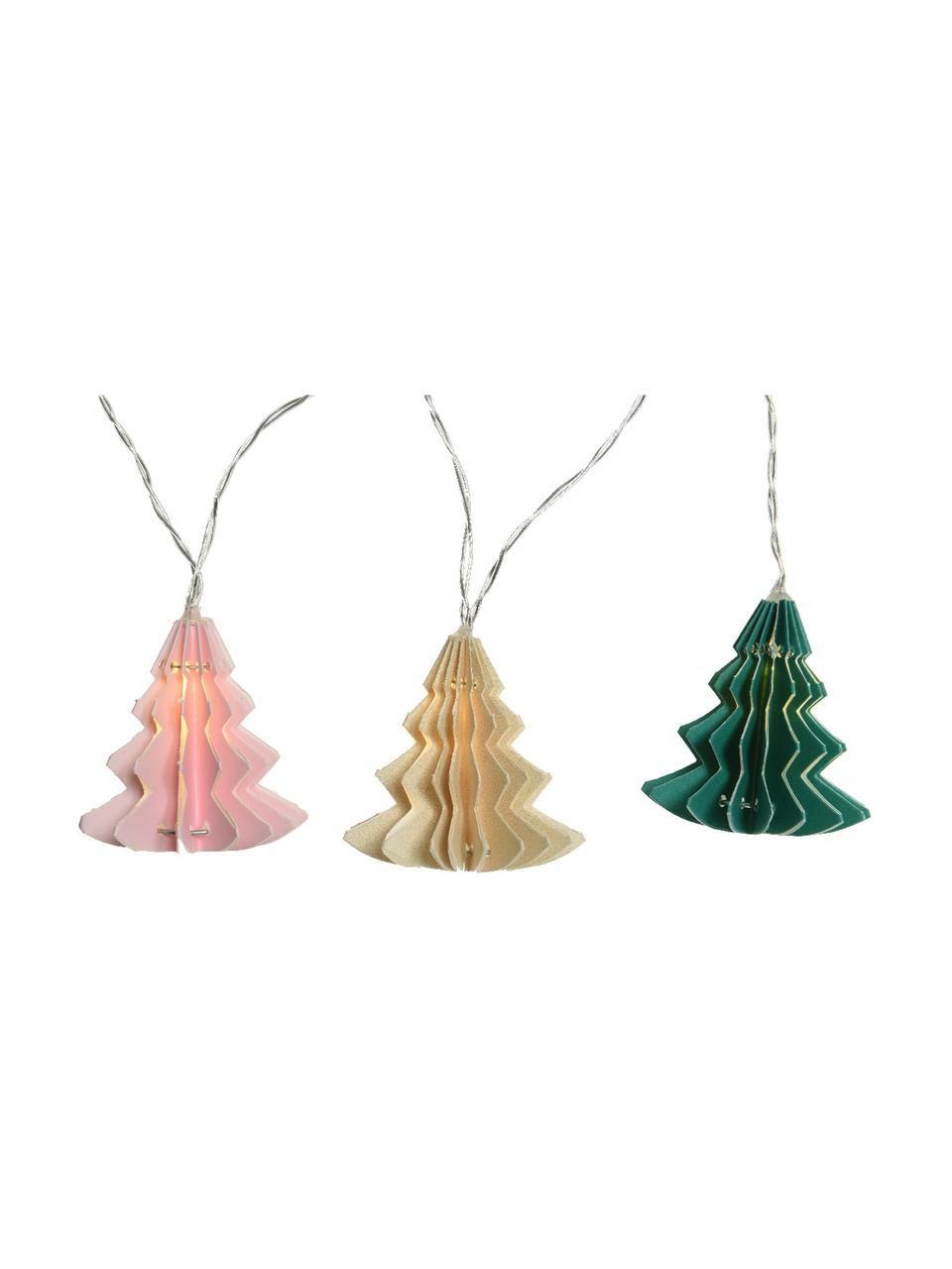 Ghirlanda a LED Trees, Rosa, crema, verde, Lung. 220 cm